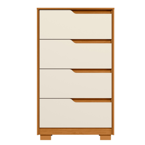 Comoda Albatroz Sole 4 Gavetas Cinamomo/Off White Flex-75932321-294c-4b06-9e2c-b3ec4413fa97