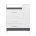 Comoda Albatroz Turquesa 1 Porta 4 Gavetas Quadriflex-289ccb11-c14b-4a99-930c-7276dd269943
