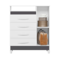 Comoda Albatroz Turquesa 1 Porta 4 Gavetas Quadriflex-a0cb13ea-d982-4bc7-a4f3-6cf13e167ae0