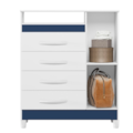 Comoda Albatroz Turquesa 1 Porta 4 Gavetas Quadriflex-3e70a2fe-a3ac-46c0-ab70-fdc9170bc528
