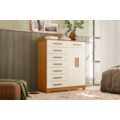 Comoda Albatroz Verona 2 Portas 8 Gavetas Cinamomo/Off White-e9ab33e7-668f-49ee-80f8-7ec932e49ad5