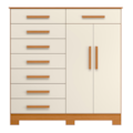 Comoda Albatroz Verona 2 Portas 8 Gavetas Cinamomo/Off White-b01e2a4e-7e7a-4324-9415-bb74c25ec6b4