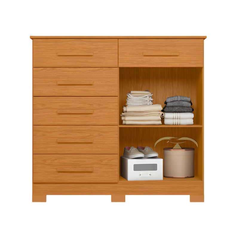 Comoda Albatroz Xangai 2 Portas 6 Gavetas Cinamomo