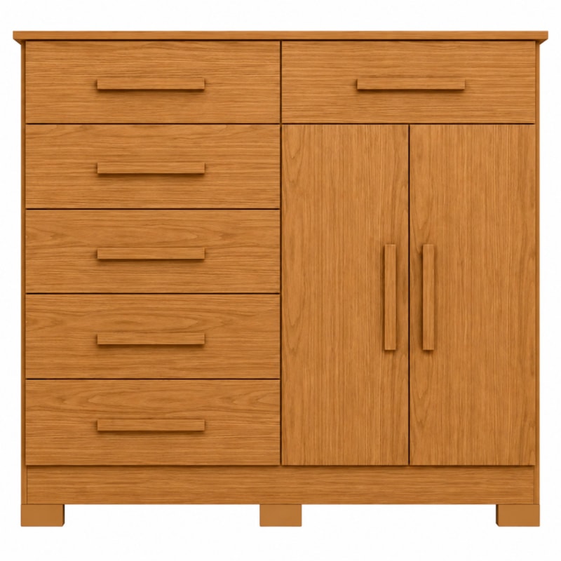 Comoda Albatroz Xangai 2 Portas 6 Gavetas Cinamomo-d4f120cd-90d7-4329-a534-36be5d32b638