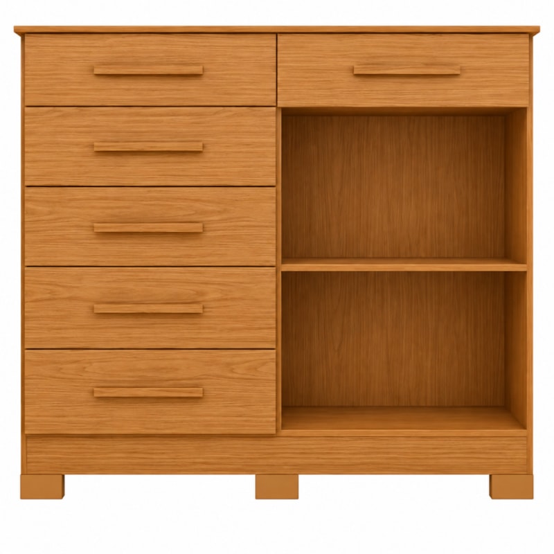 Comoda Albatroz Xangai 2 Portas 6 Gavetas Cinamomo-10ab0e03-93f8-44d4-8f88-95f92f8bf270