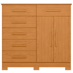 Comoda Albatroz Xangai 2 Portas 6 Gavetas Cinamomo