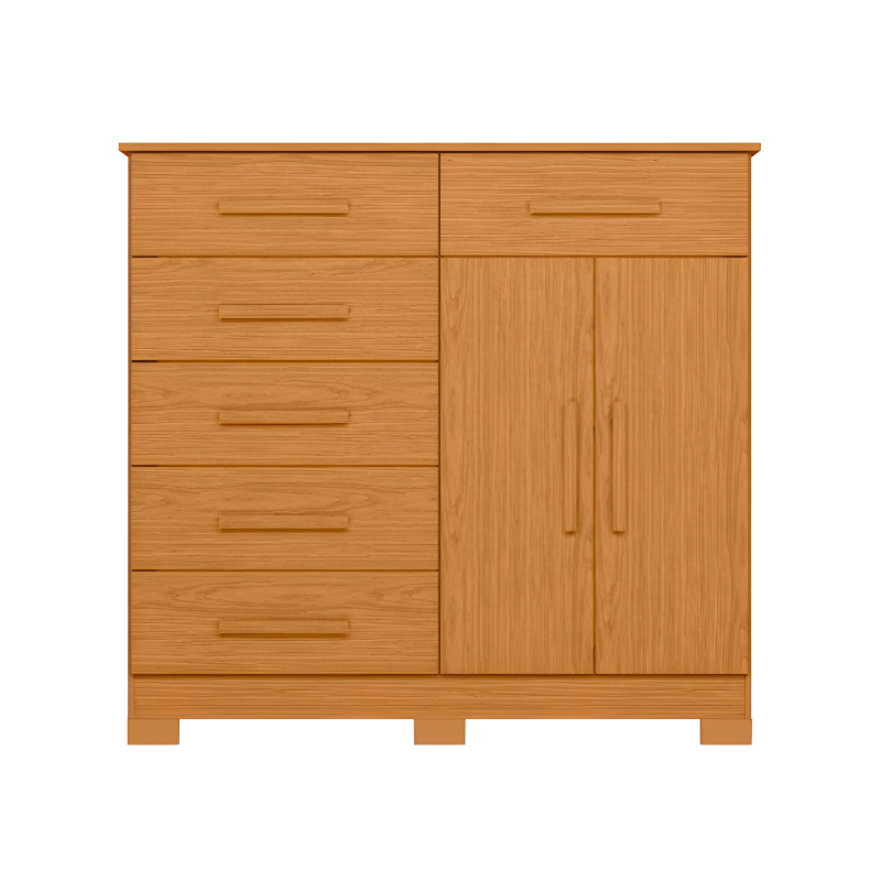Comoda Albatroz Xangai 2 Portas 6 Gavetas Cinamomo