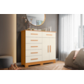 Comoda Albatroz Xangai 2 Portas 6 Gavetas Cinamomo/Off White-661c76f7-9745-402e-ad18-06014ecb91a8