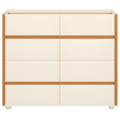 Comoda Aparador Albatroz Infinite 8 Gavetas com Tampo de Vidro Off White/Cinamomo-ac19dad6-b000-433d-a70c-20c8dd70cb91