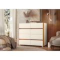 Comoda Aparador Albatroz Infinite 8 Gavetas com Tampo de Vidro Off White/Cinamomo-7b59c95a-3f47-4612-b929-e790d578049c