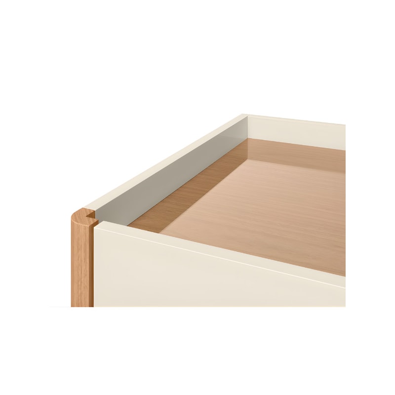 Comoda Aparador Albatroz Infinite 8 Gavetas com Tampo de Vidro Off White/Freijo-0479a4c6-2750-426a-aaa1-bad55de43c41