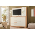 Comoda Ilhabela Albatroz 2 Portas 4 Gavetas com Painel de TV ate 43