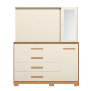 Comoda Ilhabela Albatroz 2 Portas 4 Gavetas com Painel de TV ate 43