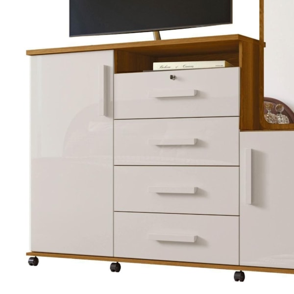 Comoda Lukaliam Copacabana 2022 4 Gavetas 2 Portas com Espelho Freijo/Off White-b5c7c92d-8089-43f0-b470-ac18910344af