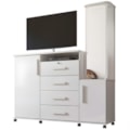Cômoda Lukaliam Copacabana 2022 com 4 Gavetas, 2 Portas e Espelho – Branco Brilho-956225e9-c8ae-415d-bc1e-f7eb7bb90786