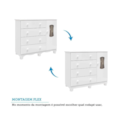 Comoda Luna New 1 Porta 4 Gavetas Branco Brilho-f0691919-779e-47c7-aa1e-eb39c920cdf2