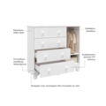 Comoda Luna New 1 Porta 4 Gavetas Branco Brilho-b9066ddc-9995-471f-ba88-50536a1263a1