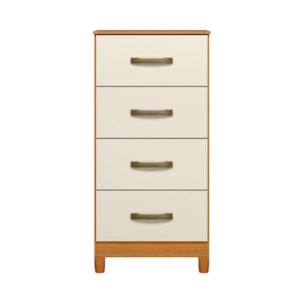 Comoda Mobi Albatroz 4 Gavetas Cinamo/Off White Interno Branco