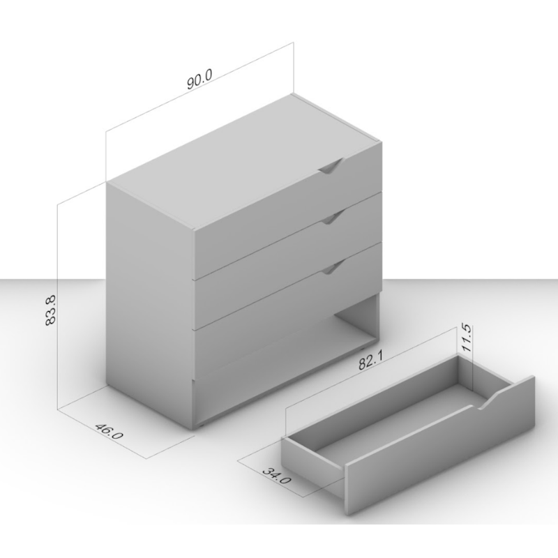 Cômoda Politorno Porto Branco/Azul-f2aad240-5f4f-4f60-8004-8c75da82395f