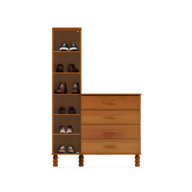 Comoda Sapateira Multiuso Serpil Casual 1 Porta 4 Gavetas com Espelho Cedro Acetinado-9d241ef3-d52c-460c-a7f6-850ba2c54532