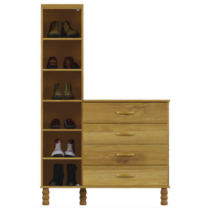 Comoda Sapateira Multiuso Serpil Entalhe 1 Porta 4 Gavetas com Espelho Imbuia Acetinado-4e2b8178-f552-446d-a5d0-7266b5b30234