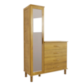 Comoda Sapateira Multiuso Serpil Entalhe 1 Porta 4 Gavetas com Espelho Imbuia Acetinado-392e7b0b-ea0e-4c11-be10-9048fd619756