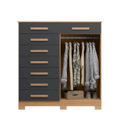 Comoda Verona Albatroz 2 Portas 8 Gavetas Nature/Titanium-38e8b718-caa9-41d4-b482-8dca950e2818