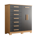 Comoda Verona Albatroz 2 Portas 8 Gavetas Nature/Titanium-7895006a-4eb0-4cf3-bcef-be3911ad2a05