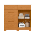 Comoda Xangai Albatroz 2 Portas 6 Gavetas Cinamomo-b8b079e6-4be8-484e-a6d5-31f551caeaee