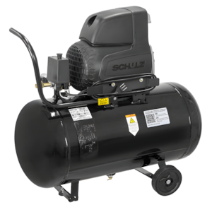 Compressor Schulz de Ar Pistão Pratiko CSI 50L 8,6 Pés 2CV com Rodas 110V - 915.042