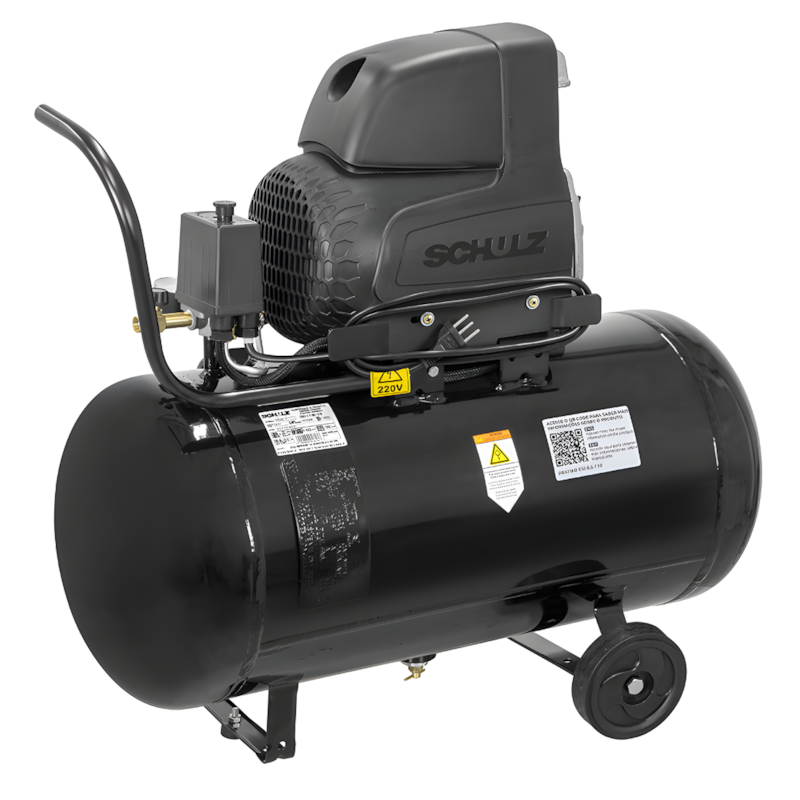 Compressor Schulz de Ar Pistão Pratiko CSI 50L 8,6 Pés 2CV com Rodas 110V - 915.042-fe596c4e-121f-4a45-8cc0-1a32fe1e624a