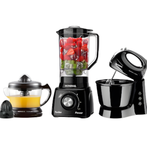 Conjunto Especial Mondia Cozinha Kit 105 127V 1048-01 Batedeira/Liquidificador/Espremedor