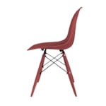 Conjunto Serbin Eames Mesa Tampo Redondo 90CM Branco 4 Cadeiras Injetado PP Vermelho Falu