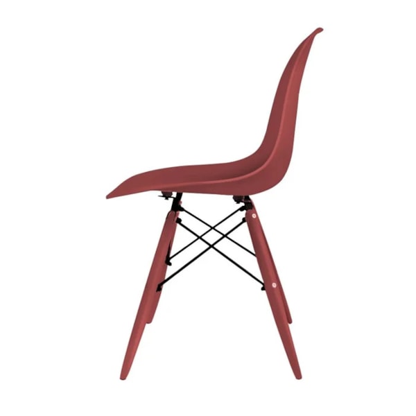 Conjunto Serbin Eames Mesa Tampo Redondo 90CM Branco 4 Cadeiras Injetado PP Vermelho Falu-54cdc730-3afd-43b8-8148-d5bb05d596d5