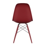 Conjunto Serbin Eames Mesa Tampo Redondo 90CM Branco 4 Cadeiras Injetado PP Vermelho Falu