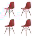 Conjunto Serbin Eames Mesa Tampo Redondo 90CM Branco 4 Cadeiras Injetado PP Vermelho Falu-ec2ed783-b75c-4e20-a092-ae1ae5e97f3e