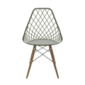 Conjunto Serbin Mesa Eames Redondo 90CM Vidro 4 Cadeiras Kayla PP Verde Militar-98f39562-198c-42cc-976b-beab403bf418