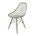 Conjunto Serbin Mesa Eames Redondo 90CM Vidro 4 Cadeiras Kayla PP Verde Militar-db6da872-941e-43f1-b86f-961d841a082e
