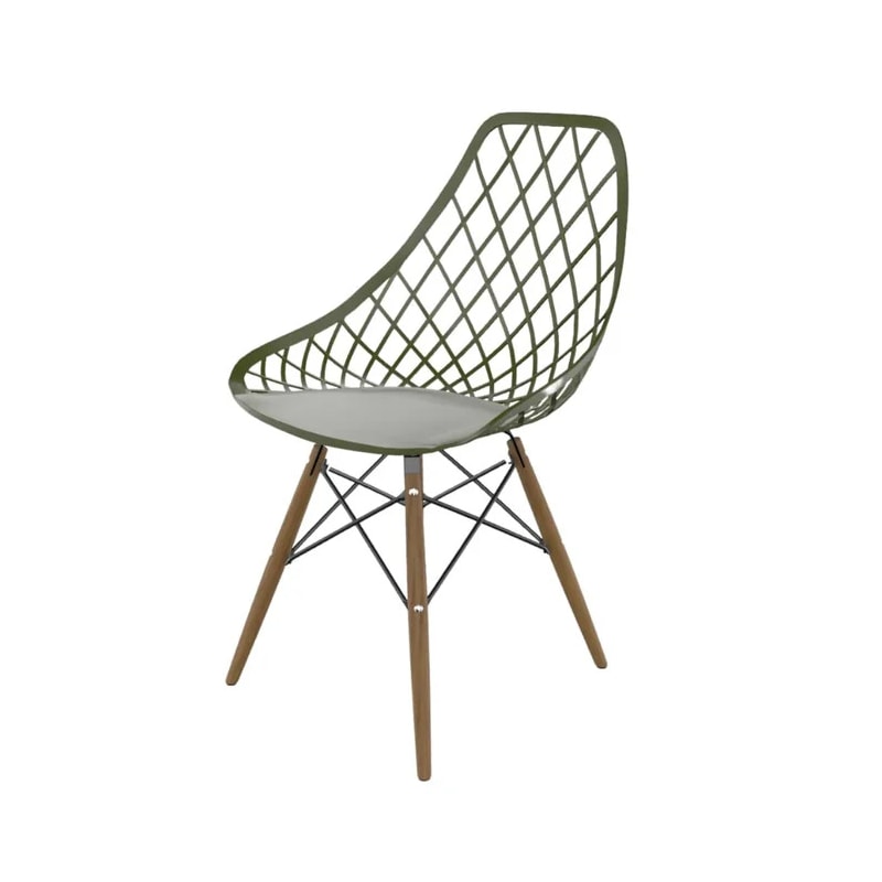 Conjunto Serbin Mesa Eames Redondo 90CM Vidro 4 Cadeiras Kayla PP Verde Militar-3cddecd8-6f6a-499b-a1e6-b588508908e0