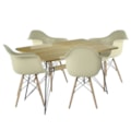 Conjunto Serbin Mesa Industria Retangular Tampo Amadeirado 120X90CM 4 Cadeiras Arm PP Fendi-46d6fc10-d805-4271-84b4-a2168de4de08