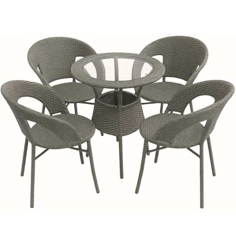 Conjunto Terraço Ideal Furniture 3PCS Cinza