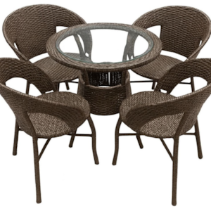 Conjunto Terraço Ideal Furniture Chocolate Escuro