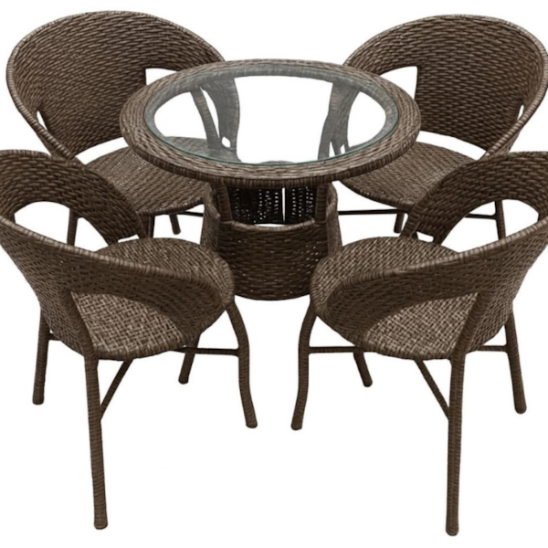 Conjunto Terraço Ideal Furniture Chocolate Escuro-b5333c4a-f4c4-4830-a447-a643fad36aae