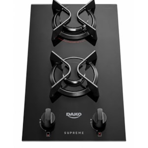 Cooktop 2 Bocas com Mesa de Vidro Dako Supreme Bivolt