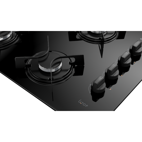 Cooktop Atlas com Mesa de Vidro 4 Bocas U TOP Preto-844bc1fa-6eb5-4bd0-ab65-07685b56db51