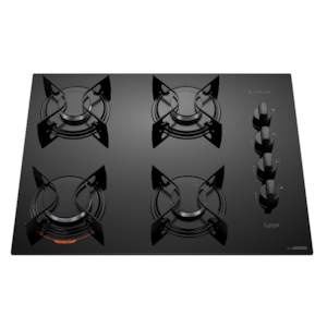 Cooktop Atlas com Mesa de Vidro 4 Bocas U TOP Preto