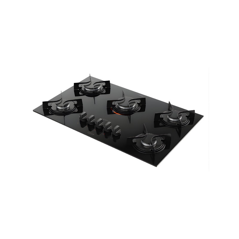 Cooktop Atlas com Mesa de Vidro 5 Bocas U TOP Preto-b2be1546-65bf-4588-95f5-ead7cd9d739f