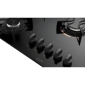 Cooktop Atlas com Mesa de Vidro 5 Bocas U TOP Preto