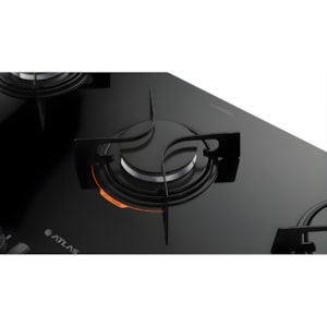 Cooktop Atlas com Mesa de Vidro 5 Bocas U TOP Preto