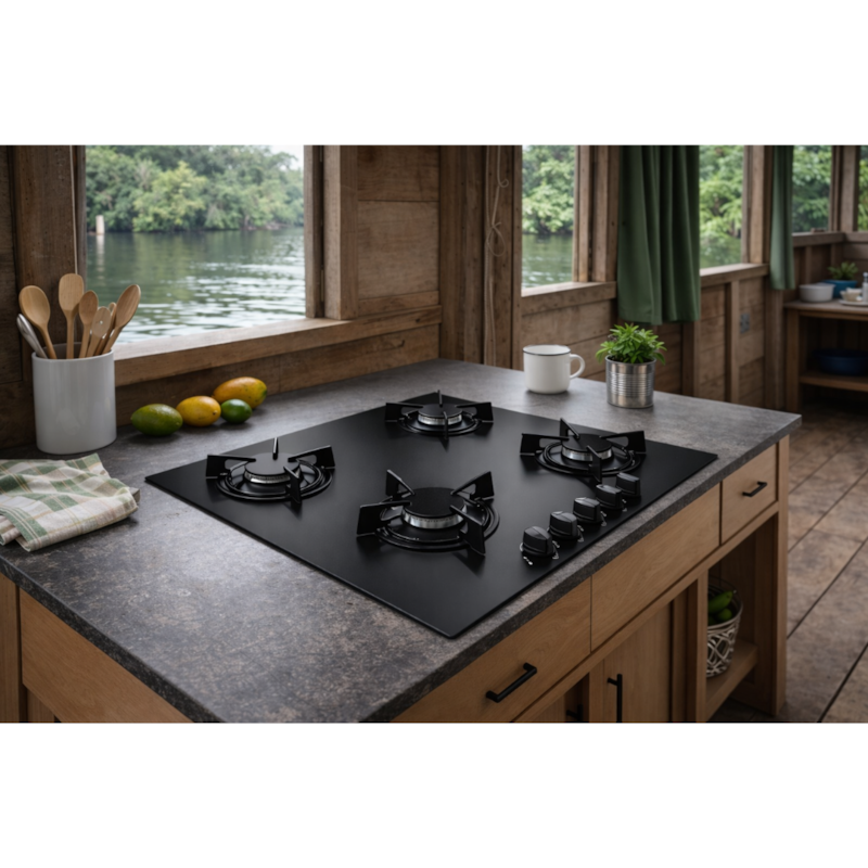 Cooktop Atlas com Mesa de Vidro 5 Bocas U TOP Preto-6de9e79d-3f76-4603-841d-0ef3da139413